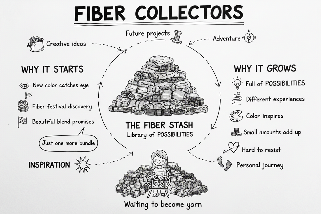 Whiteboard diagram showing fiber collectors