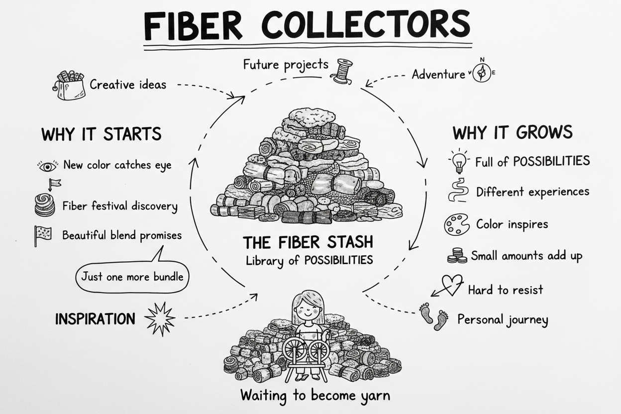 Whiteboard diagram showing fiber collectors