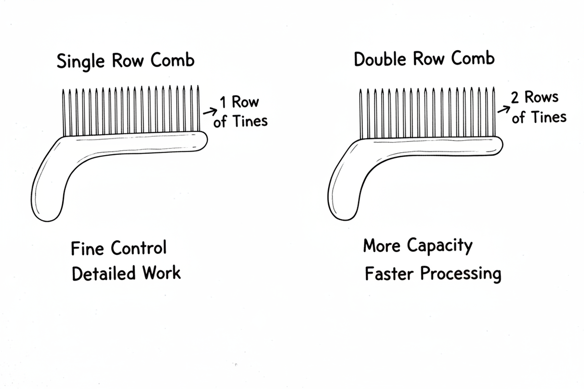 Riley Rows Single Row vs Double Row Wool Combs: Which Should You Choose? – Riley ...