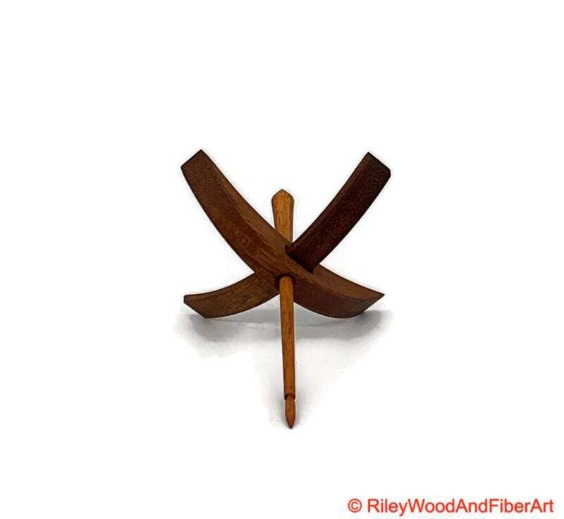 Medium Turkish Drop Spindle - Monkey Pod Whorl with Jobillo Shaft made by Riley Wood and Fiber Art