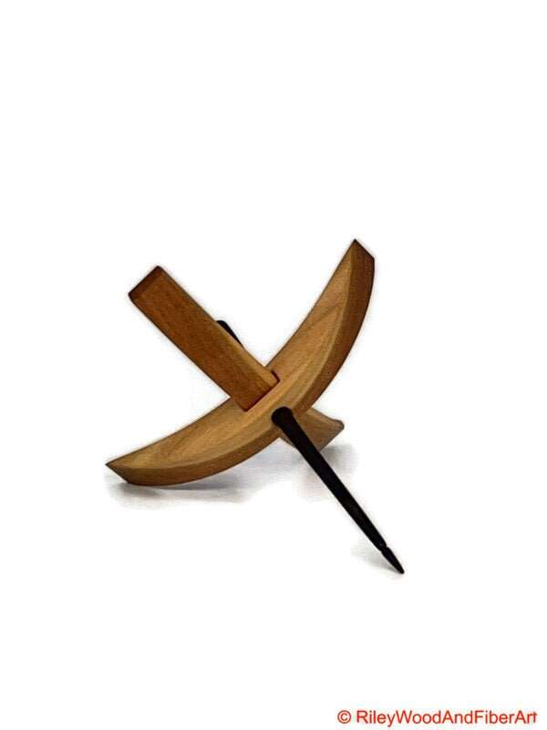Medium Turkish Drop Spindle - Cherry at Demarcation Whorl with Cocobolo Shaft made by Riley Wood and Fiber Art