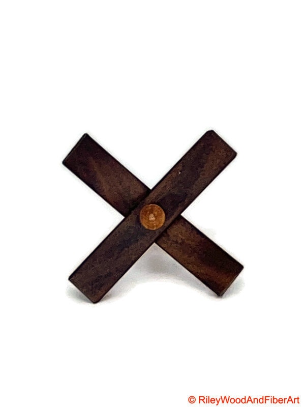 Mini Turkish Drop Spindle - Walnut Whorl with Hickory Shaft on white background