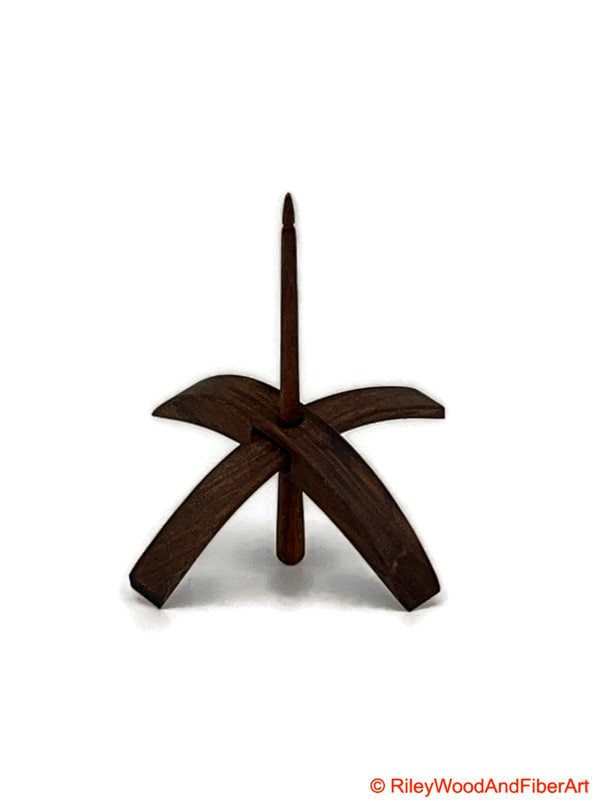 Medium Turkish Drop Spindle - Walnut Whorl with Walnut Shaft made by Riley Wood and Fiber Art