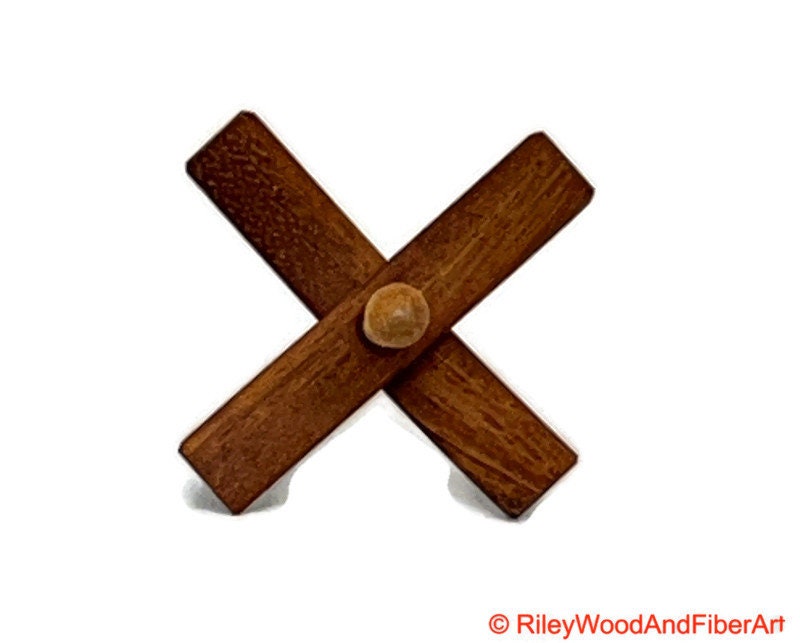 Mini Turkish Drop Spindle - Monkey Pod Whorl with Maple Shaft made by Riley Wood and Fiber Art