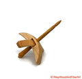 Mini Turkish Drop Spindle - Sitka Spruce Whorl with Apple Shaft on white background