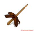 Mini Turkish Drop Spindle - Monkey Pod Whorl with Maple Shaft made by Riley Wood and Fiber Art