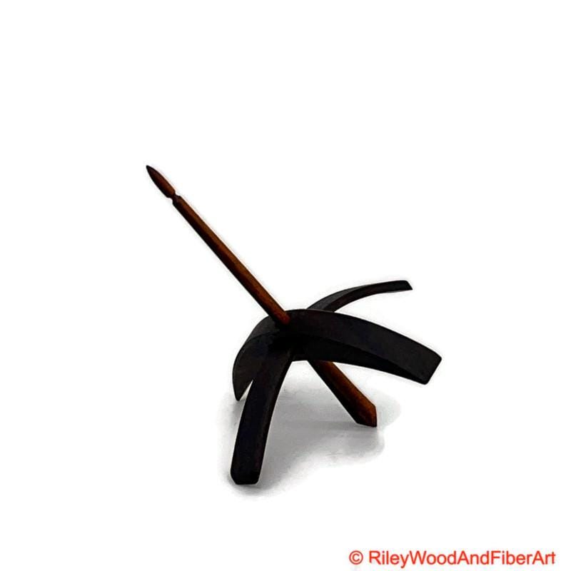 Medium Turkish Drop Spindle - Walnut Whorl with Jobillo Shaft made by Riley Wood and Fiber Art