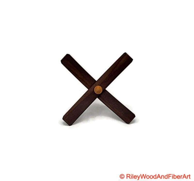 Medium Turkish Drop Spindle - Walnut Whorl with Apple Shaft made by Riley Wood and Fiber Art