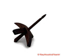 Mini Turkish Drop Spindle - Walnut Whorl with Jobillo Shaft on white background