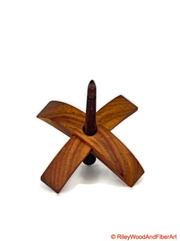 Mini Turkish Drop Spindle - Canary Whorl with Cocobolo Shaft made by Riley Wood and Fiber Art