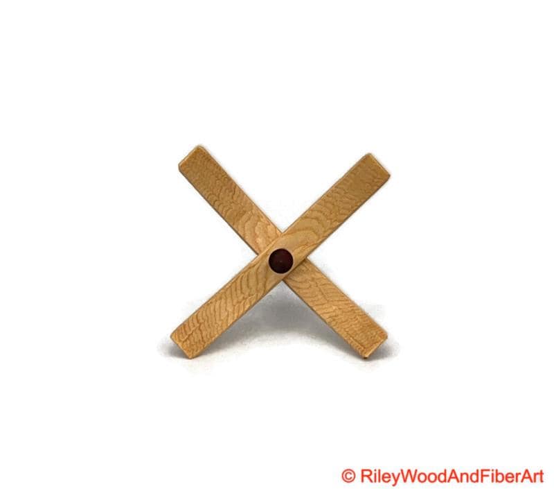 Medium Turkish Drop Spindle - Sitka Spruce Whorl with Jobillo Shaft made by Riley Wood and Fiber Art