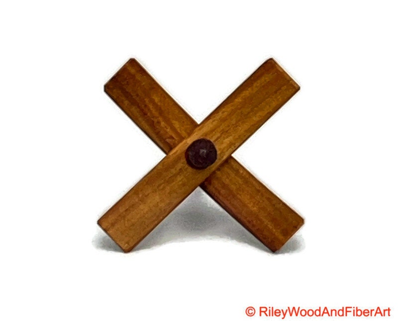 Mini Turkish Drop Spindle - Canary Whorl with Purple Heart Shaft made by Riley Wood and Fiber Art