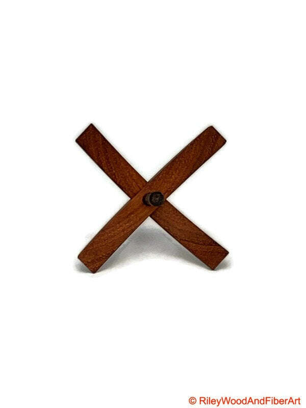 Medium Turkish Drop Spindle - Tzalam Whorl with Walnut Shaft made by Riley Wood and Fiber Art