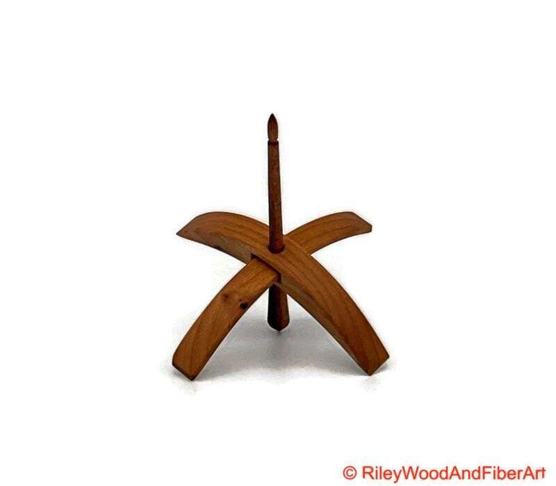 Medium Turkish Drop Spindle - Alder Whorl with Jobillo Shaft made by Riley Wood and Fiber Art