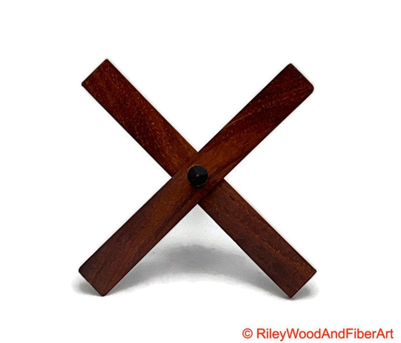 Mega Turkish Drop Spindle - Tzalam Whorl with Walnut Shaft made by Riley Wood and Fiber Art