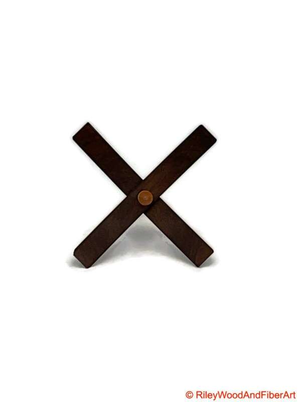 Medium Turkish Drop Spindle - Walnut Whorl with Maple Shaft made by Riley Wood and Fiber Art