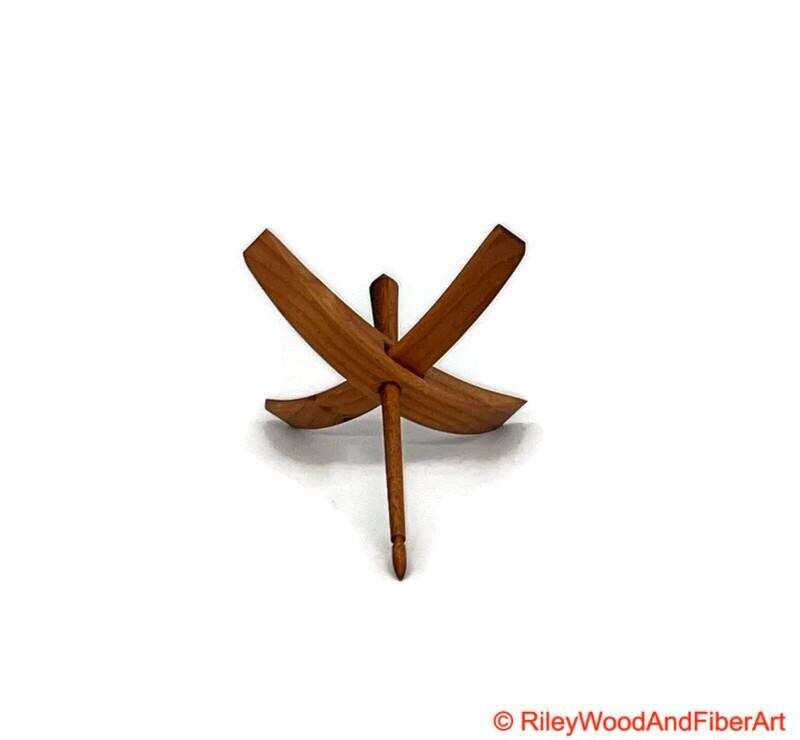 Medium Turkish Drop Spindle - Alder Whorl with Jobillo Shaft made by Riley Wood and Fiber Art