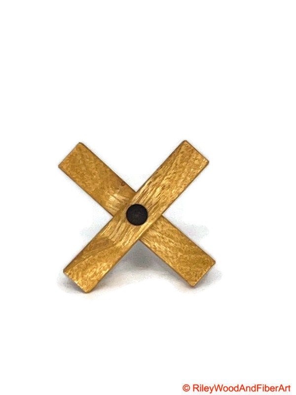 Mini Turkish Drop Spindle - Myrtle Whorl with Chechen Shaft on white background