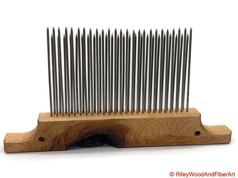 6" Standard Wool/Fiber Hackle Set - Single and Double Row Made by Riley Wood and Fiber Art