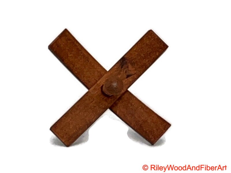 Mini Turkish Drop Spindle - Tzalam Whorl with Cherry Shaft Made by Riley Wood and Fiber Art