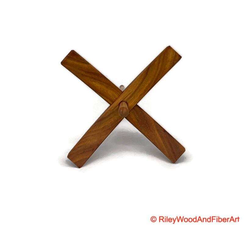 Mega Turkish Drop Spindle - Canary Whorl with Maple Shaft made by Riley Wood and Fiber Art