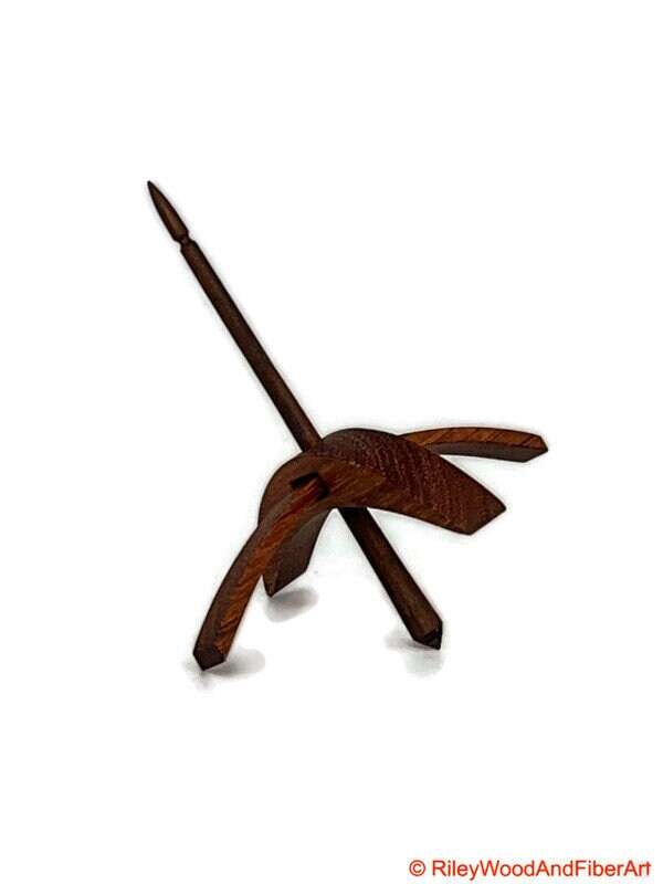 Medium Turkish Drop Spindle - Tzalam Whorl with Walnut Shaft made by Riley Wood and Fiber Art