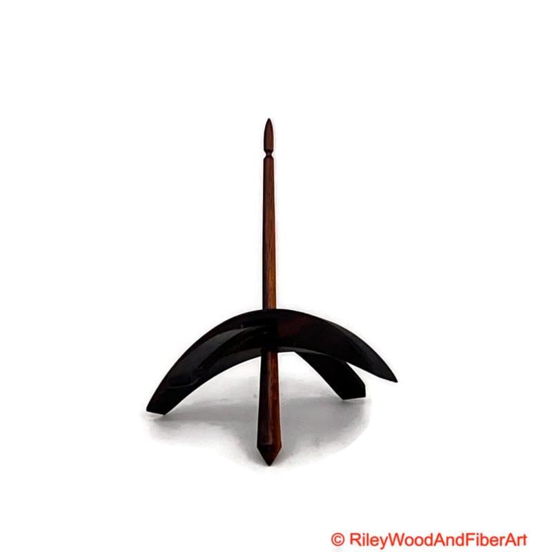 Medium Turkish Drop Spindle - Walnut Whorl with Jobillo Shaft made by Riley Wood and Fiber Art