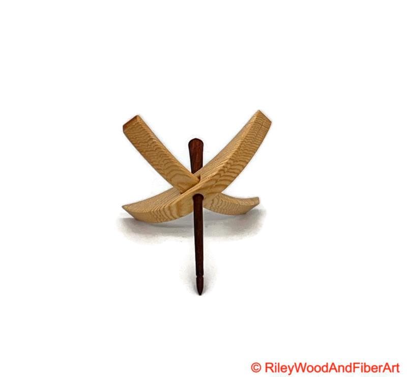 Medium Turkish Drop Spindle - Sitka Spruce Whorl with Jobillo Shaft made by Riley Wood and Fiber Art