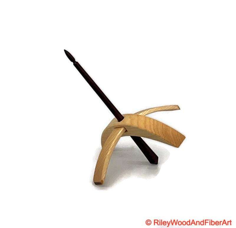 Medium Turkish Drop Spindle - Maple Whorl with Cocobolo Shaft made by Riley Wood and Fiber Art