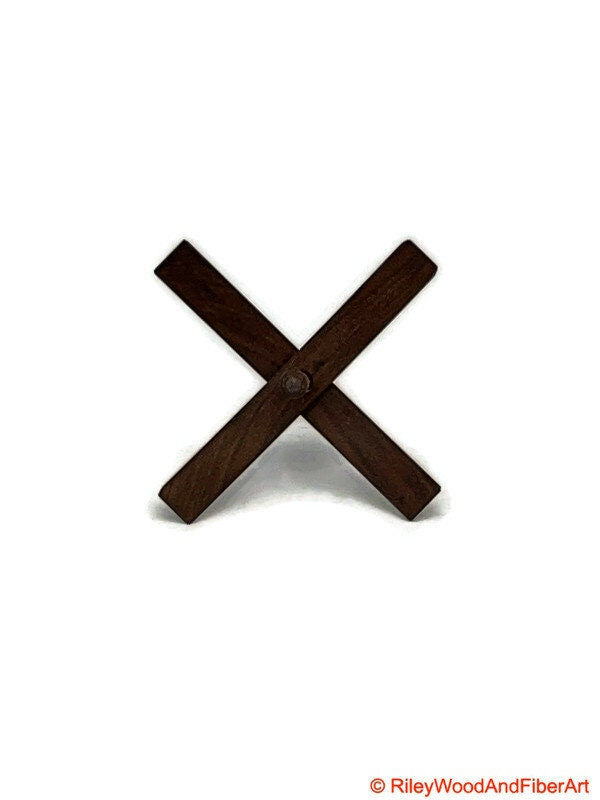 Medium Turkish Drop Spindle - Walnut Whorl with Walnut Shaft made by Riley Wood and Fiber Art