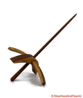 Mega Turkish Drop Spindle - Teak Whorl with Walnut Shaft made by Riley Wood and Fiber Art