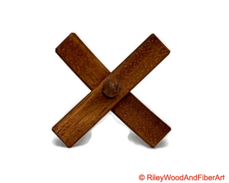 Mini Turkish Drop Spindle - Monkey Pod Whorl with Cherry Shaft made by Riley Wood and Fiber Art