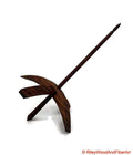 Mega Turkish Drop Spindle - Quartersawn Zebra Whorl with Walnut Shaft made by Riley Wood and Fiber Art