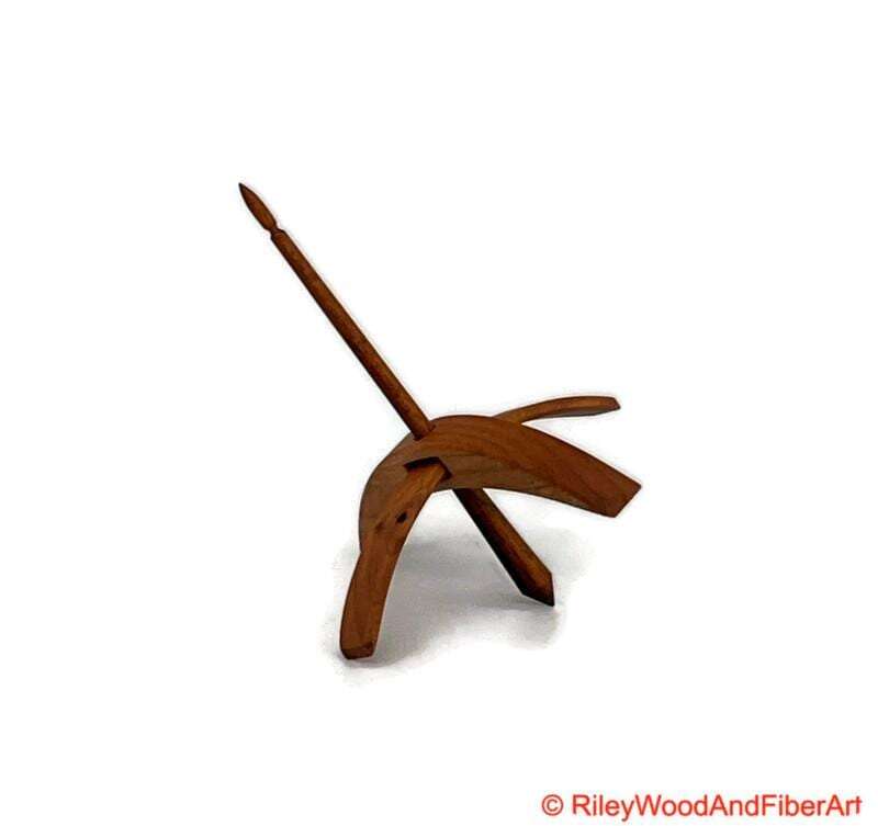 Medium Turkish Drop Spindle - Alder Whorl with Jobillo Shaft made by Riley Wood and Fiber Art