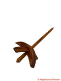 Mini Turkish Drop Spindle - Canary Whorl with Maple Heartwood Shaft on white background