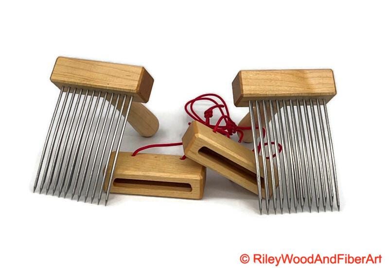 Wool Combs with Covers made by Riley Wood and Fiber Art