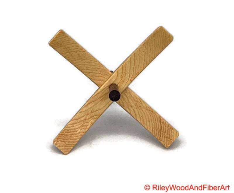 Mega Turkish Drop Spindle - Sitka Spruce Whorl with Honduran Rosewood Shaft made by Riley Wood and Fiber Art