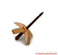 Mini Turkish Drop Spindle - Sitka Spruce Whorl with Cherry Shaft on white background