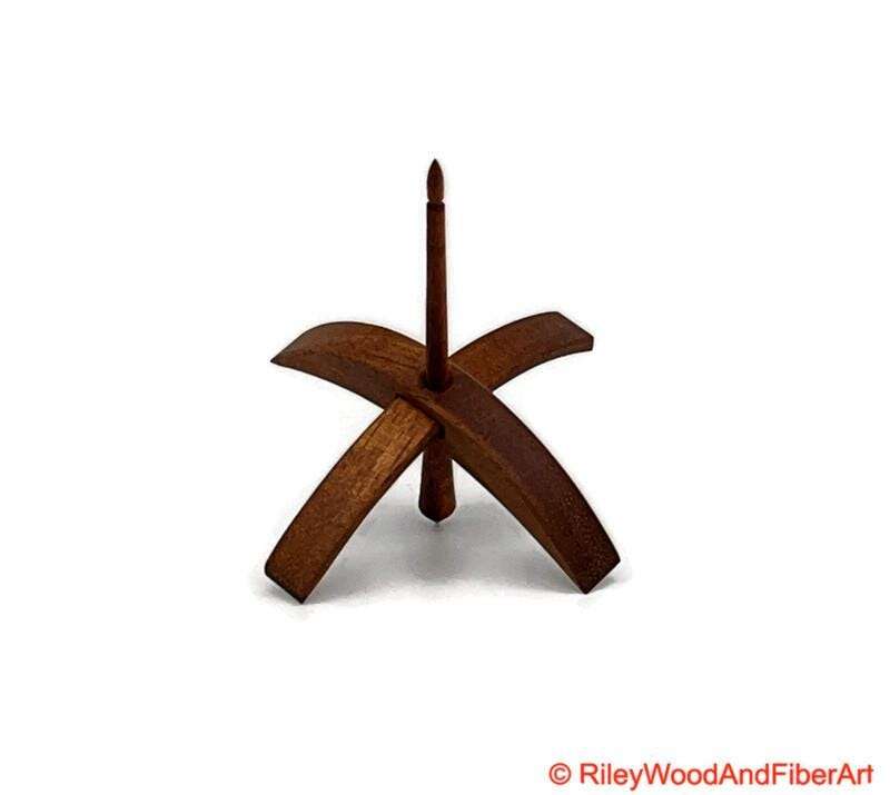 Medium Turkish Drop Spindle - Monkey Pod Whorl with Jobillo Shaft made by Riley Wood and Fiber Art