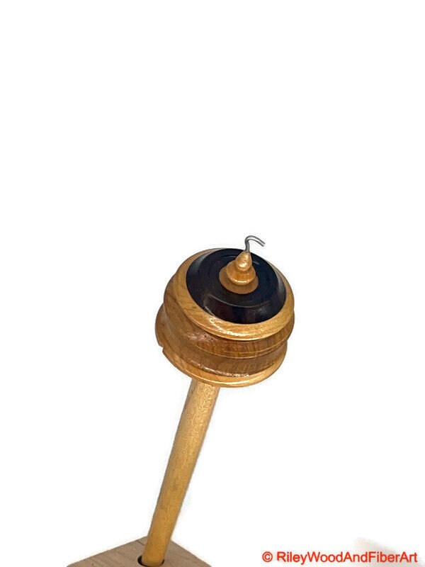 Top Whorl Drop Spindle - Walnut, Maple & White Oak - 45g Made by Riley Wood and Fiber Art