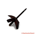 Mini Turkish Drop Spindle - Walnut Whorl with Honduran Rosewood Shaft on white background