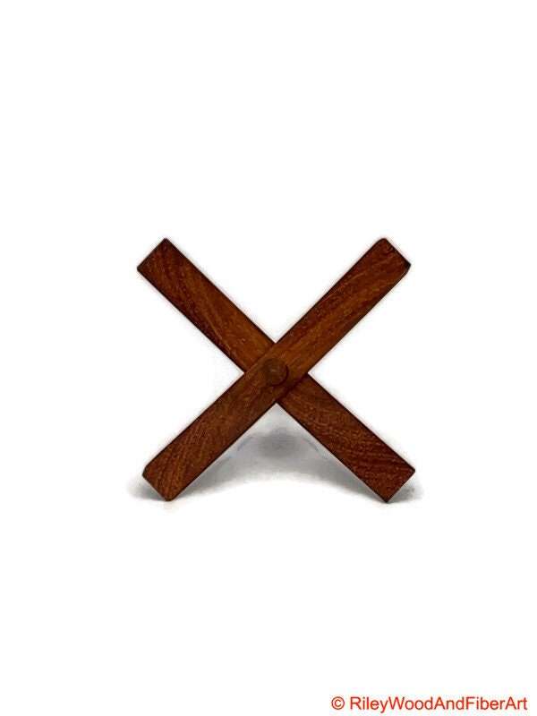 Medium Turkish Drop Spindle - Tzalam Whorl with Cherry Shaft made by Riley Wood and Fiber Art