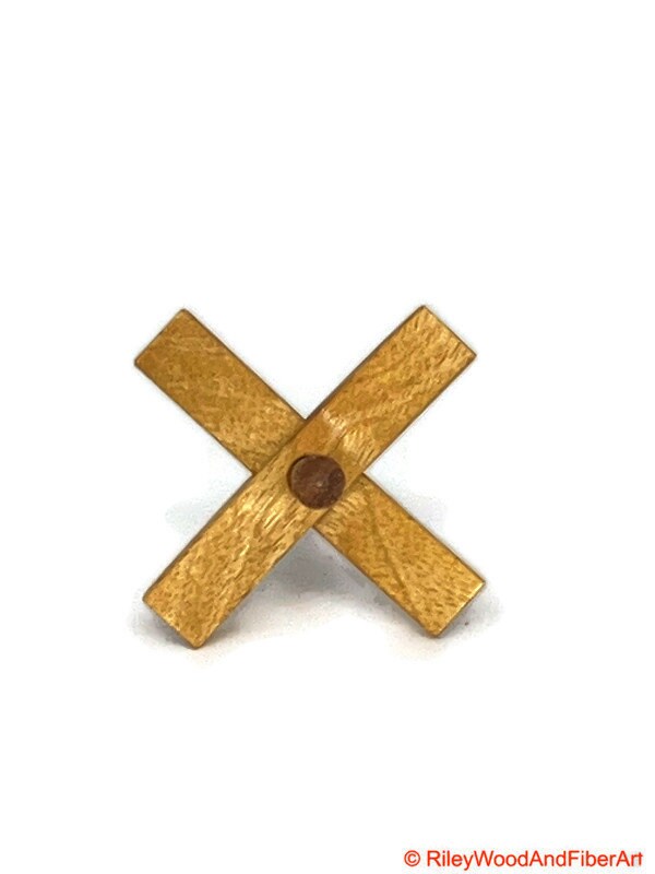 Mini Turkish Drop Spindle - Myrtle Whorl with Maple Heartwood Shaft on white background