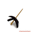 Medium Turkish Drop Spindle - Walnut Whorl with Curly Maple Shaft made by Riley Wood and Fiber Art