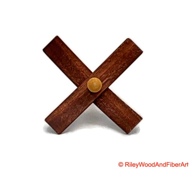 Mini Turkish Drop Spindle - Red Gum Whorl with Curly Maple Shaft on white background