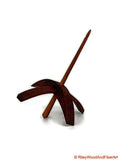 Medium Turkish Drop Spindle - Makore Whorl with Cherry Shaft made by Riley Wood and Fiber Art