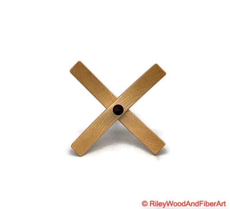 Medium Turkish Drop Spindle - Maple Whorl with Jobillo Shaft made by Riley Wood and Fiber Art