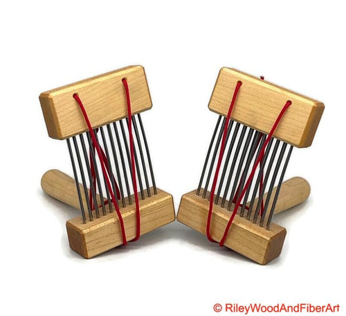 Wool Combs with Covers made by Riley Wood and Fiber Art