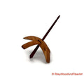 Medium Turkish Drop Spindle - Alder Whorl with Purple Heart Shaft made by Riley Wood and Fiber Art