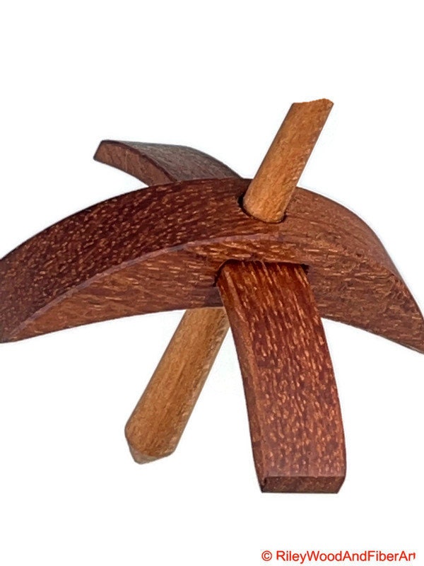 Mini Turkish Drop Spindle - Tzalam Whorl with Maple Heartwood Shaft Made by Riley Wood and Fiber Art